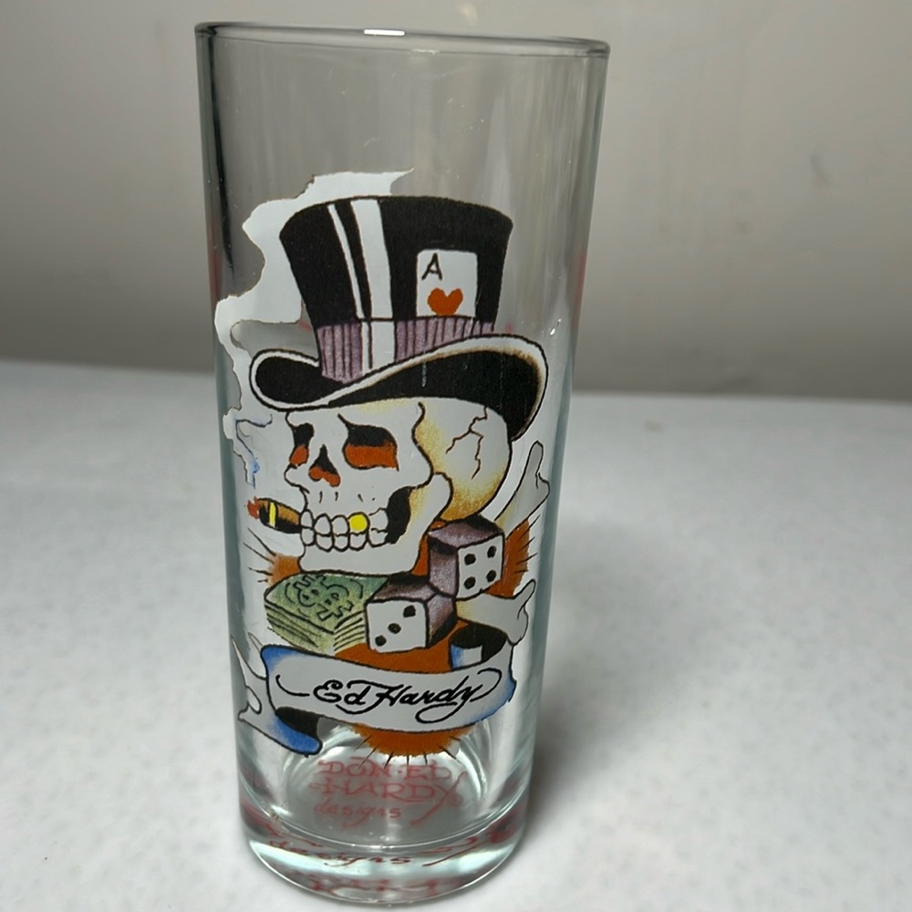 Vintage Ed Hardy Shall Dice and Hat Design